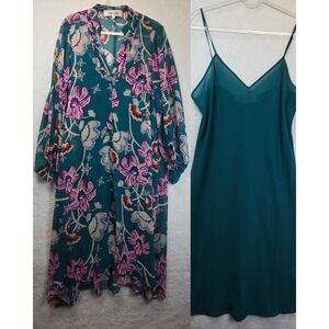 Diane Von Furstenberg DVF Floral Midi Dress Medium Romantic Boho Fairy Whimsy
